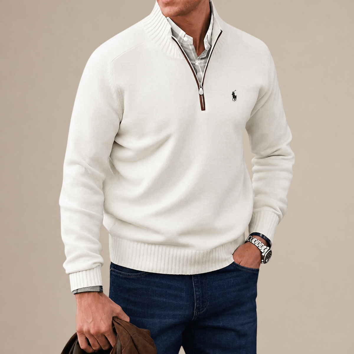 Knitted Half-Zip Sweater || Clearance Sale prodotto finito
