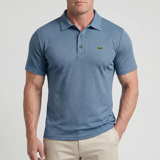 Herren-Polohemd mit Rautenmuster