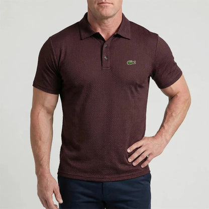 Herren-Polohemd mit Rautenmuster