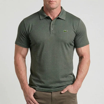 Herren-Polohemd mit Rautenmuster