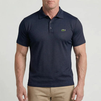 Herren-Polohemd mit Rautenmuster