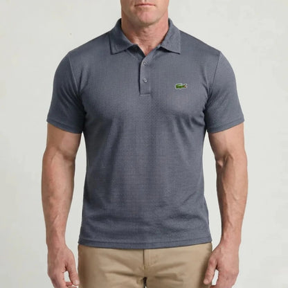 Herren-Polohemd mit Rautenmuster