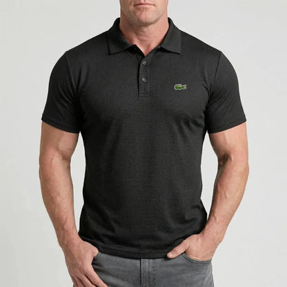 Herren-Polohemd mit Rautenmuster